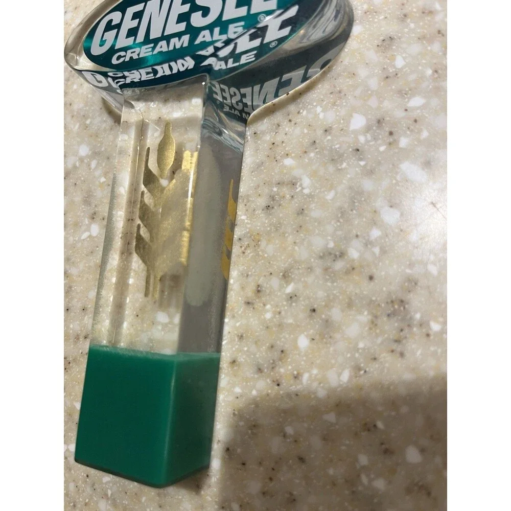 Vintage Genesee Cream Ale Acrylic Beer Tap Handle Bar Pub Breweriana